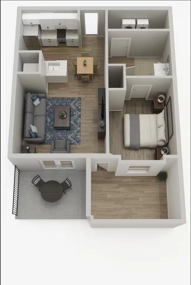 A1 | 1 Bed | 1.5 Bath 2501 floor plan